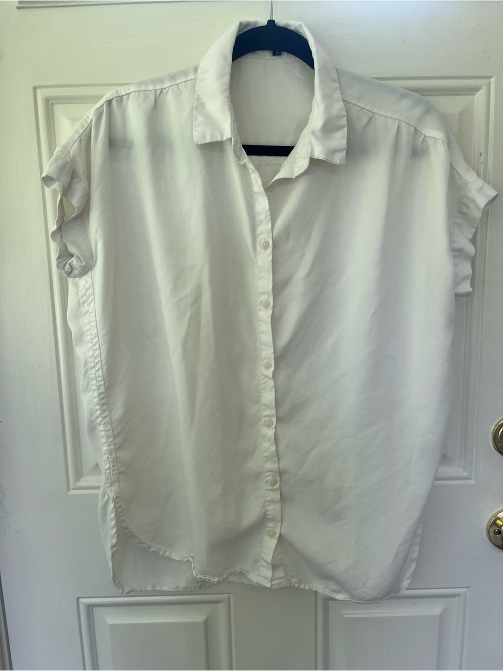 Quince Small Vintage Wash Tencel Camp Shirt Monochrome Fairy Whimsy